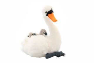 Obrázek z Labuť s mláďaty plyš 24cm 